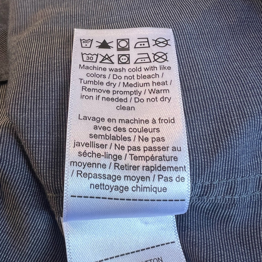 Untuckit Orville Wrinkle Free Regular‎ Fit Button Up Long Sleeve Shirt XXXL Blue - Picture 5 of 6